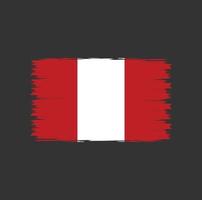 Flag of Peru with watercolor brush style vector