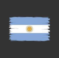 bandera de argentina con vector de estilo de pincel de acuarela
