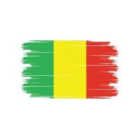 Mali Flag Brush vector