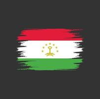 Tajikistan Flag Brush vector