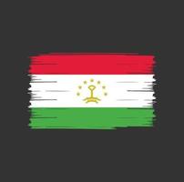 Tajikistan Flag Brush vector