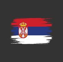 pincel de bandera de serbia vector