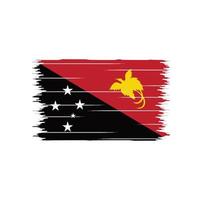 Papua New Guinea Flag Brush vector