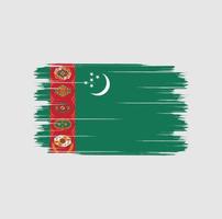 cepillo de bandera de turkmenistán vector