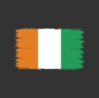 Flag of Cote Dlvoire with brush style vector