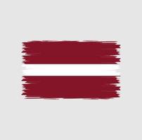 Flag of Latvia with brush style vector