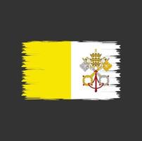 bandera del vaticano con vector de estilo de pincel