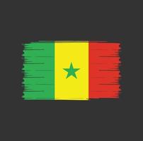 Senegal Flag Brush vector