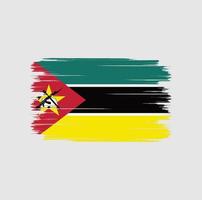 pincel de bandera de mozambique vector