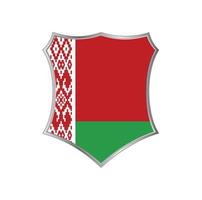 Flag of Belarus with silver frame vector