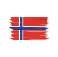cepillo de bandera de noruega vector