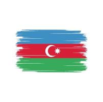 Azerbaijan Flag Brush vector