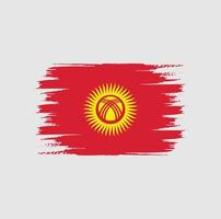 Kyrgyzstan Flag Brush vector