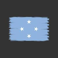 Flag of Micronesia with brush style vector