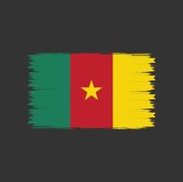 Flag of Cameroon with brush style vector