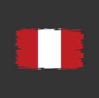 Flag of Peru with watercolor brush style vector