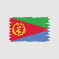 Flag of Eritrea with brush style vector