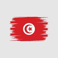 Tunisia Flag Brush vector