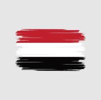 Yemen Flag Brush vector