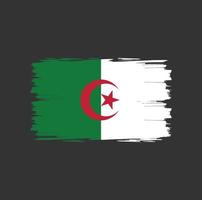 Flag of Algeria with watercolor brush style vector