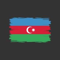 Flag of Azerbaijan with watercolor brush style vector