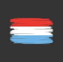 cepillo de bandera de luxemburgo vector