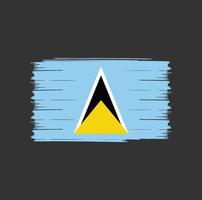 Saint Lucia Flag Brush vector