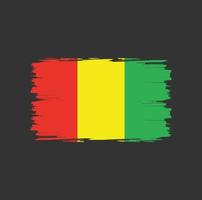 Flag of Guinea with watercolor brush style vector