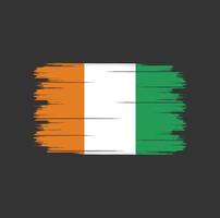 Cote Dlvoire Flag Brush vector