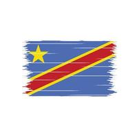 cepillo de la bandera de la república del congo vector