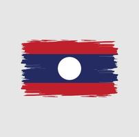 Flag of Laos with watercolor brush style vector