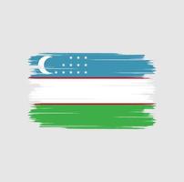 cepillo de bandera de uzbekistán vector