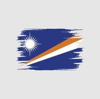 Marshall Islands Flag Brush vector