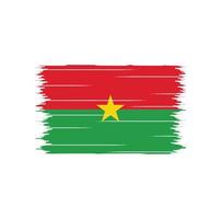 cepillo de bandera de burkina faso vector