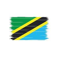 Tanzania Flag Brush vector