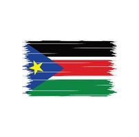 South Sudan Flag Brush vector