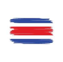 Costa Rica Flag Brush vector