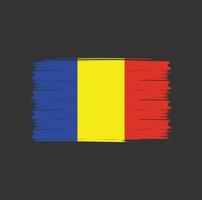 Romania Flag Brush vector