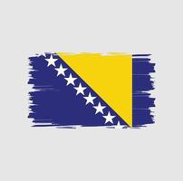 bandera de bosnia con estilo de pincel de acuarela vector