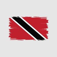 Flag of Trinidad and Tobago with brush style vector