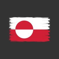 Flag of Greenland with brush style vector