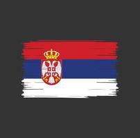Serbia Flag Brush vector