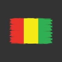 Flag of Guinea with watercolor brush style vector