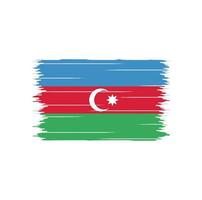 cepillo de bandera de azerbaiyán vector