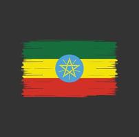 Ethiopia Flag Brush vector