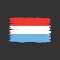 Flag of Luxembourg with watercolor brush style vector