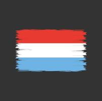 Flag of Luxembourg with watercolor brush style vector