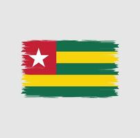 Flag of Togo with brush style vector