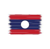 Laos Flag Brush vector