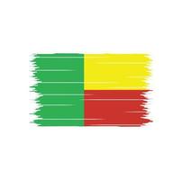 Benin Flag Brush vector